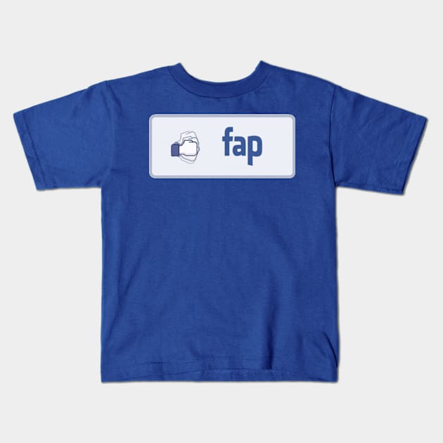 The Fap Button Tee Kids T-Shirt by PeddlingSmut